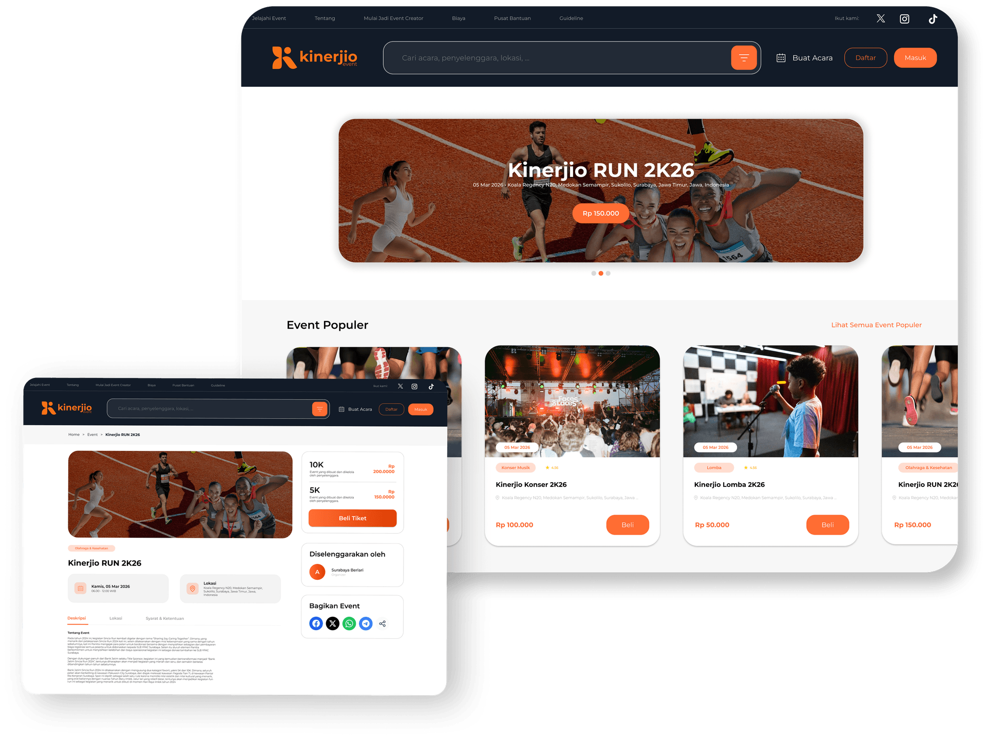 Event Platform Mockup